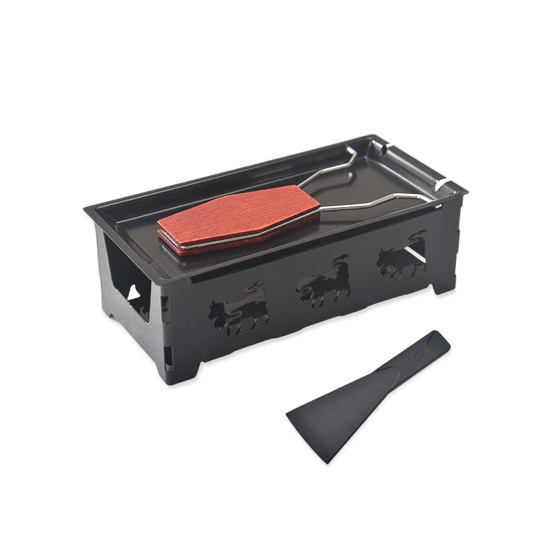 New outdoor camping portable cheese small baking pan coffee pot cream heating pan cheese mini small baking pan