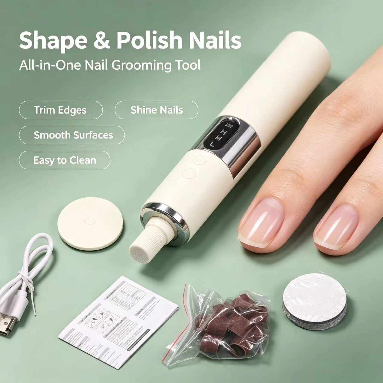 New electric foot grinder repair foot skin remove dead skin device household rechargeable 2-in-1 nail file foot repair device