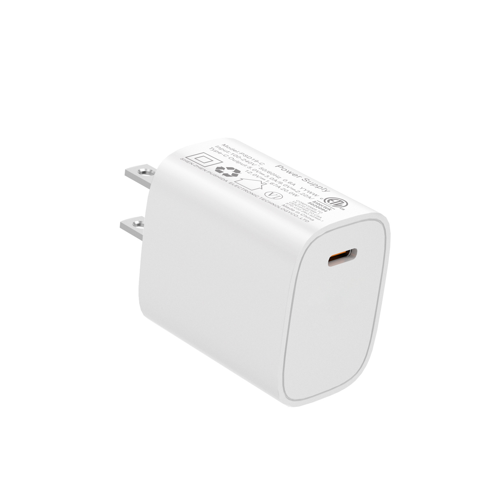 European Standard PD20W Fast Charging Head Charger Set Dual Port USB-C Compatible with Apple Huawei Xiaomi CE Certified