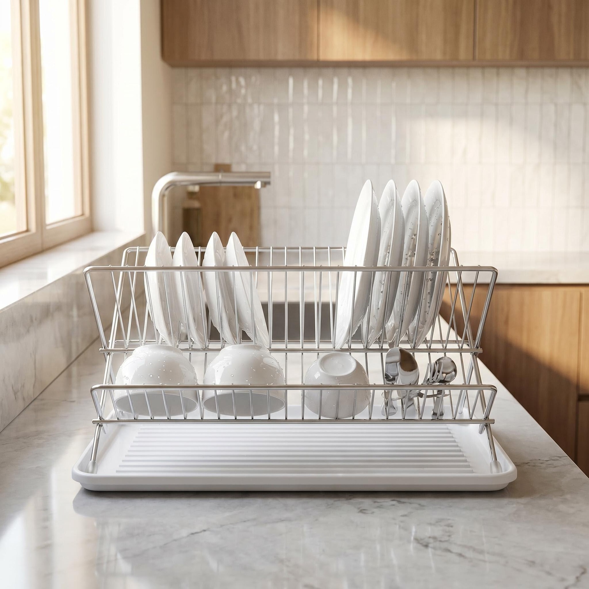 Stainless steel folding X-shaped bowl and plate rack, multi-layer draining bowl and plate rack, kitchen storage rack, bowl and dish organizer
