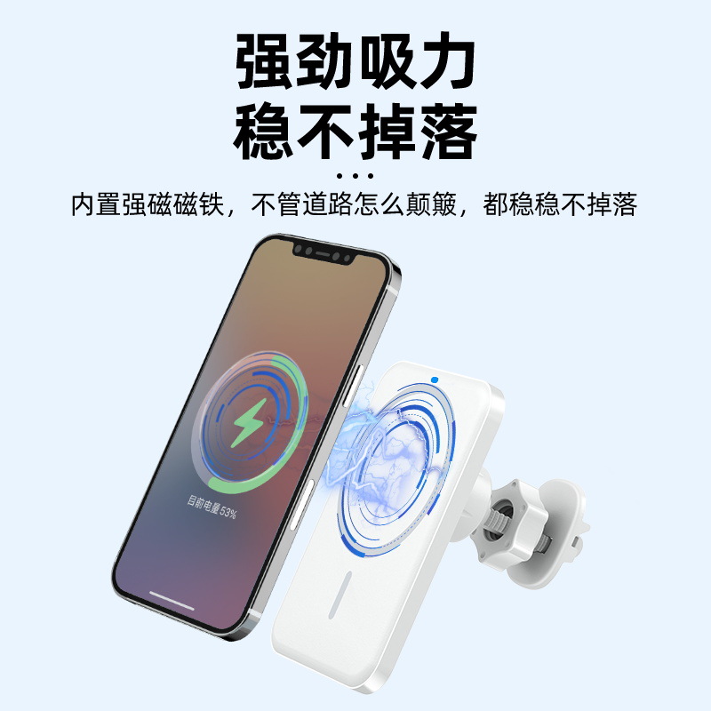 New Magsafe Car Wireless Charger 15W Fast Charging for iPhone 12 Wireless Charging