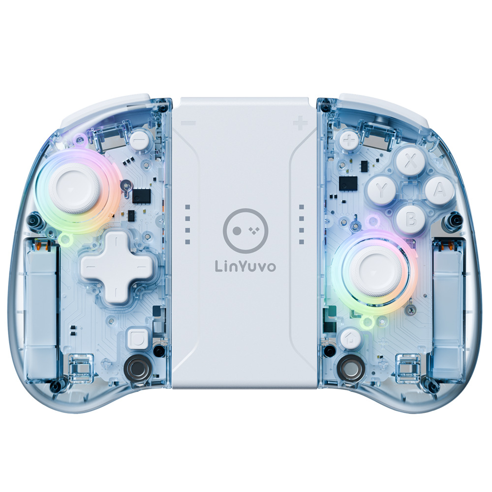 LinYuvo Lianyou switch joy con bluetooth handle colorful RGB rainbow light macro function left and right handle
