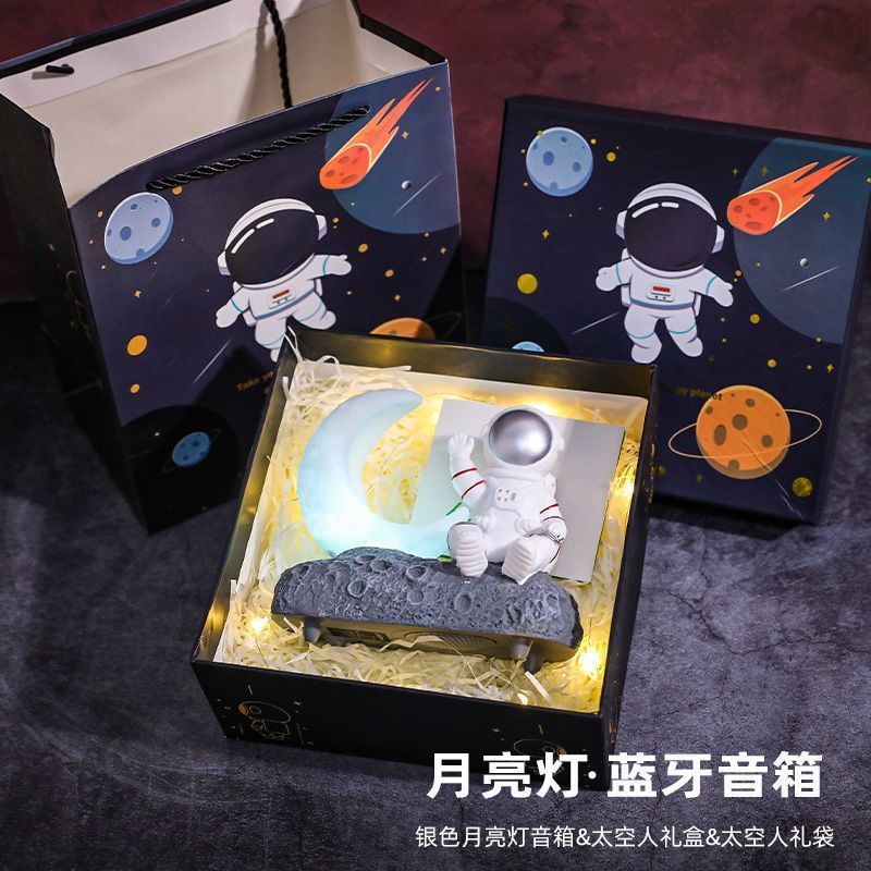 Moon astronaut glowing Bluetooth speaker new gift birthday gift spaceman audio gift bag