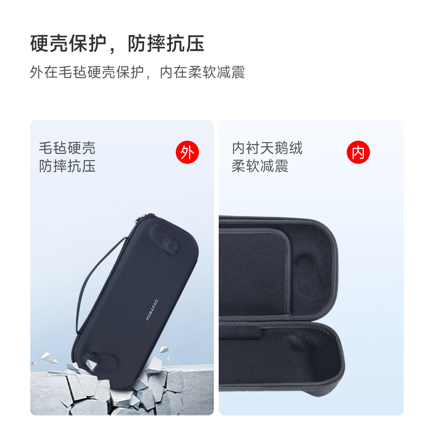 MOBAPAD/MOPAI Gemini 3rd Gen Controller Handheld Storage Bag Hard Shell Drop-proof Portable Can Store Game Cards