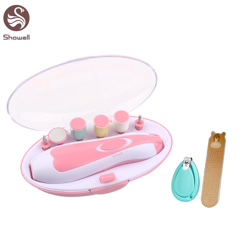 Quiet Replaceable Grinding Head Nail Clipper with Light Nail Care Tool Set Electric Nail File for Baby Non-Pinching