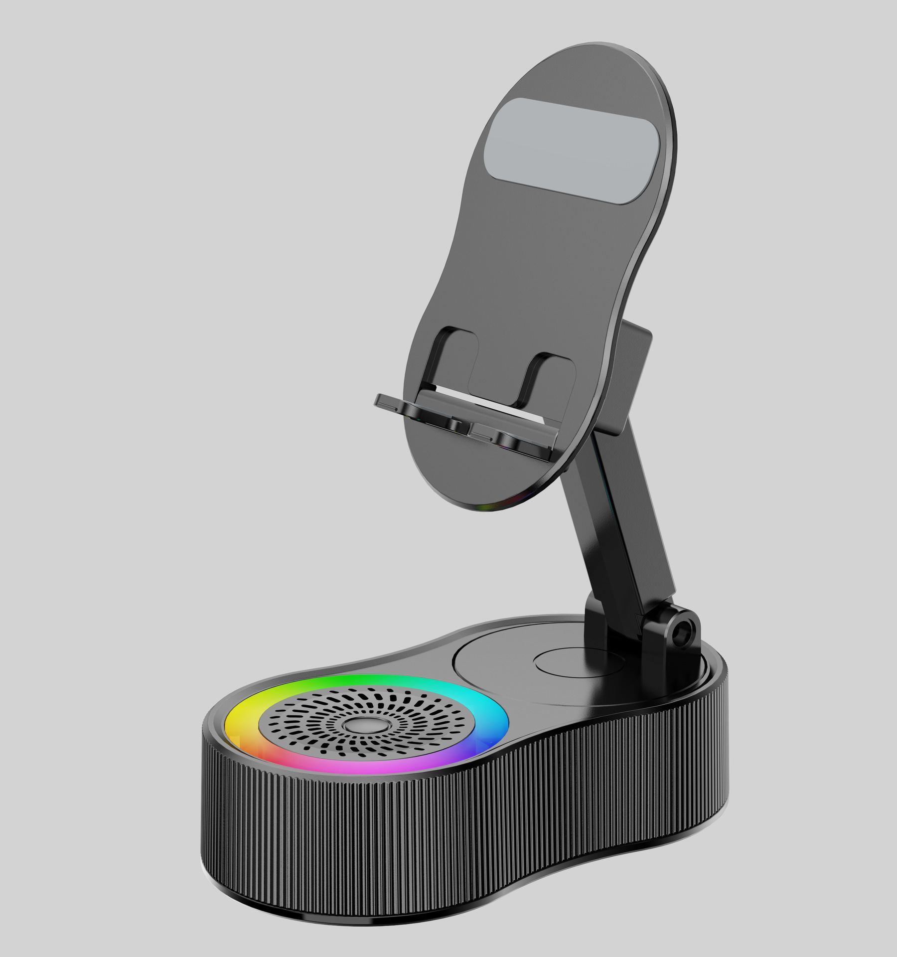 2025 New Induction Phone Holder Charger Wireless Bluetooth Speaker Desktop Live Streaming Audio