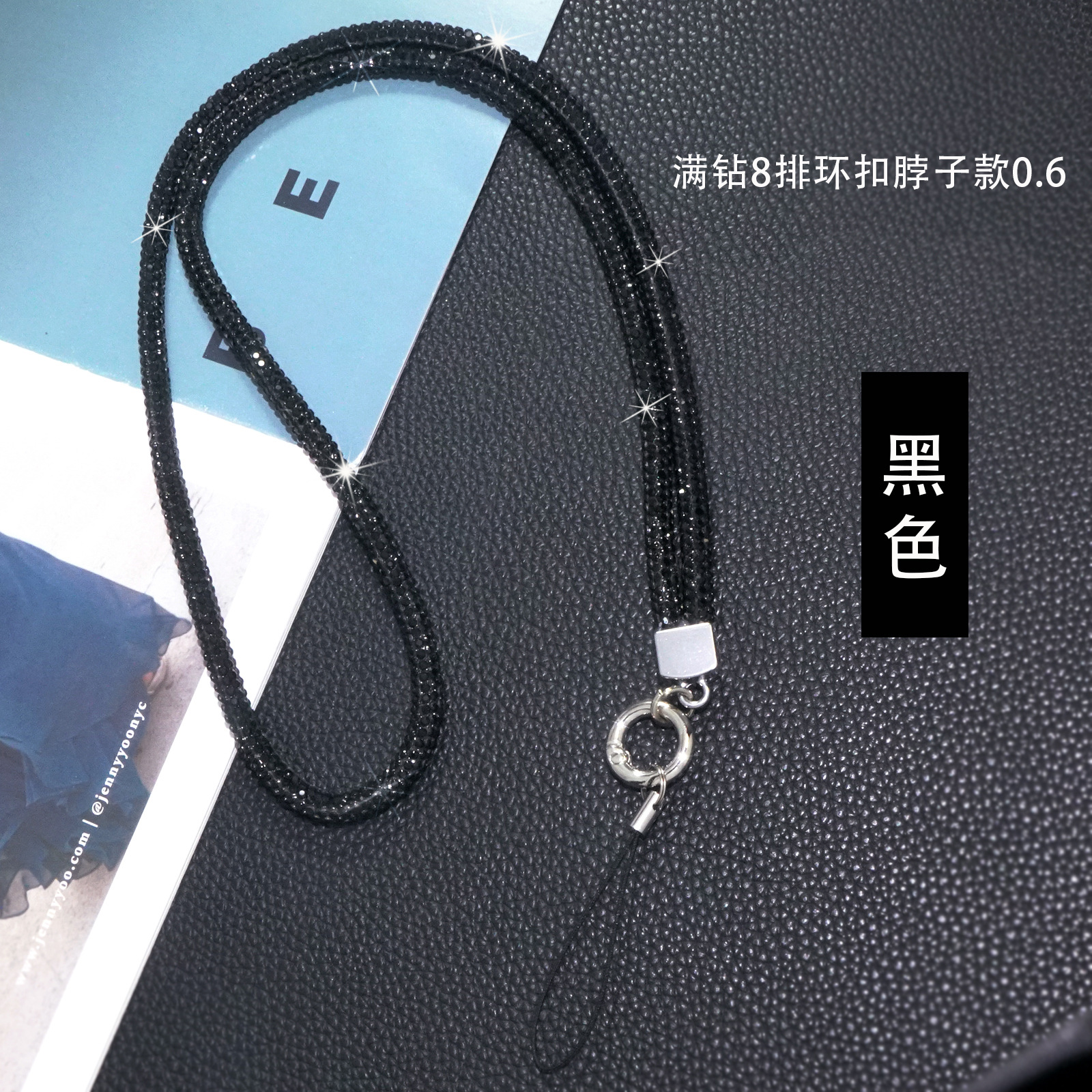 Luxury Rhinestone Phone Lanyard Full Diamond Long Necklace Chain Colorful Diamond Badge Chain New