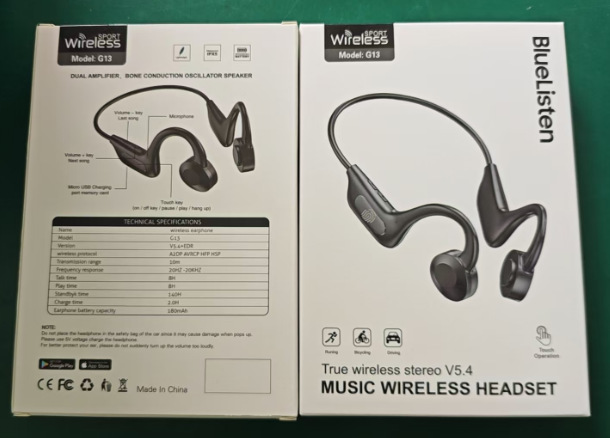 New Air Conduction Concept Bluetooth Earphones, Wireless In-Ear-Free Sport Hanging Long Standby, Private Mold