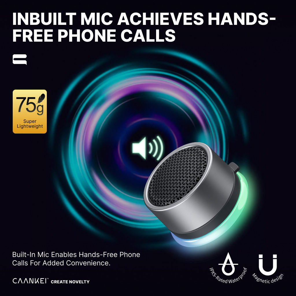 Magnetic Bluetooth speaker phone stand convenient stereo loud outdoor waterproof wireless mini speaker