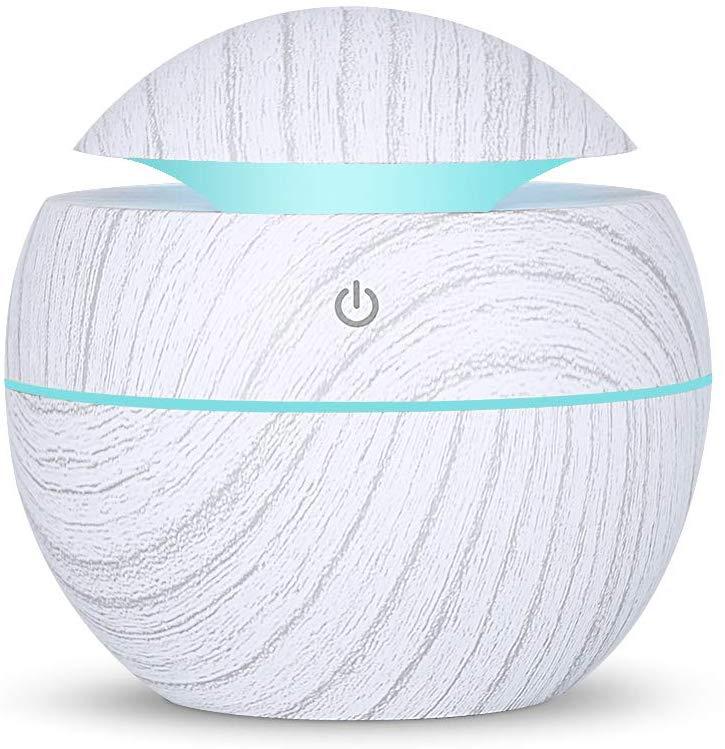 USB Humidifier with Night Light 5V Home Large Mist Air Humidifier Wood Grain Air Purifier Aromatherapy Diffuser