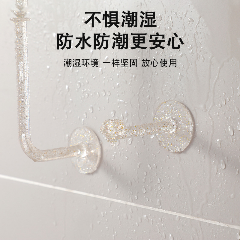 Plastic Storage Rack Hair Accessories Hair Clip Wall-Mounted Hair Tie Hook No-Drill Decorative Modern Simple