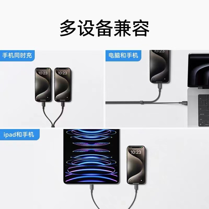 Anker Anker 140W 1-to-2 Data Cable Dual Type-C Fast Charging Cable High Power Charging Cable A8895