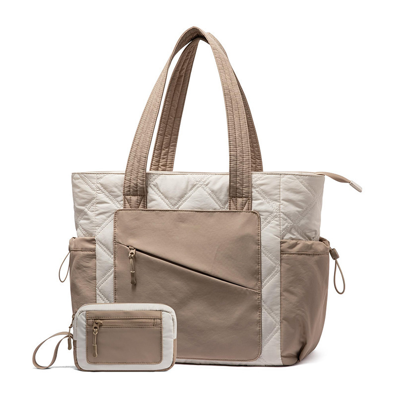Women's Handbag with Zipper Puffer Handbag, Travel Quilted Nurse Bag, Carry Bag for Women
