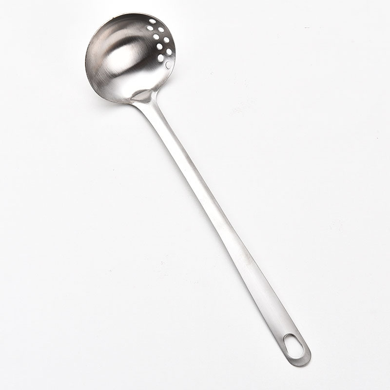Soup Spoon Stainless Steel Home Serving Soup Hot Pot Hanging Edge Spoon Hot Pot Strainer Kitchen Restaurant Stainless Steel Scoop