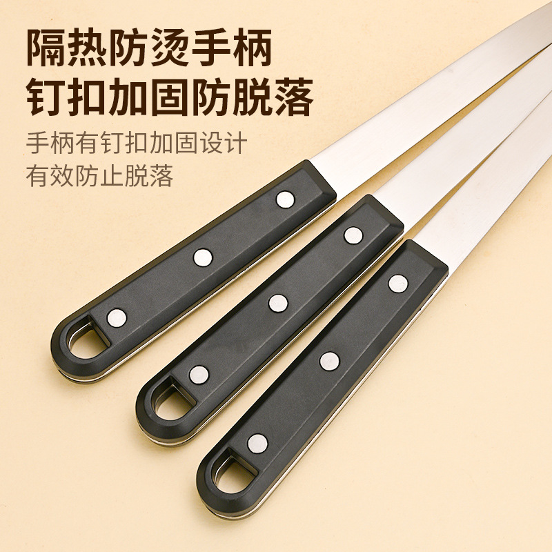 304 stainless steel spatula, soup spoon, slotted spoon, three-rivet clip handle, anti-scald kitchen cooking spatula, spoon