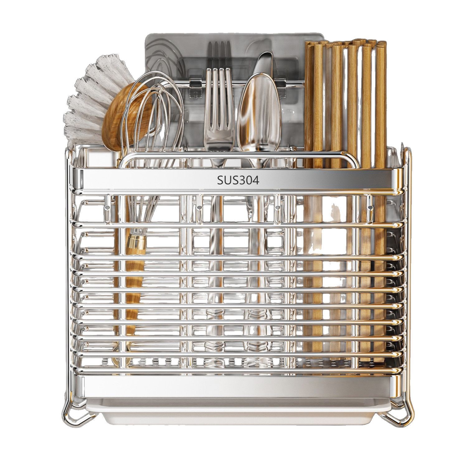 304 stainless steel chopstick holder chopstick storage box chopstick cage household new chopstick basket kitchen chopstick rack