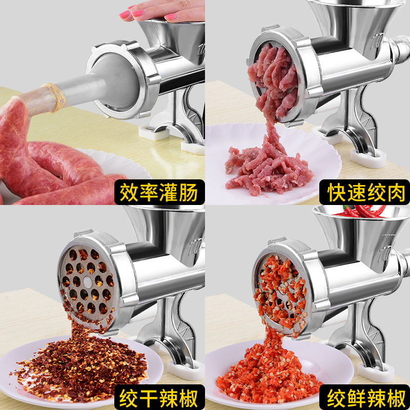 Manual meat grinder sausage stuffer aluminum alloy household minced meat filling sausage kitchen processor kitchen processor