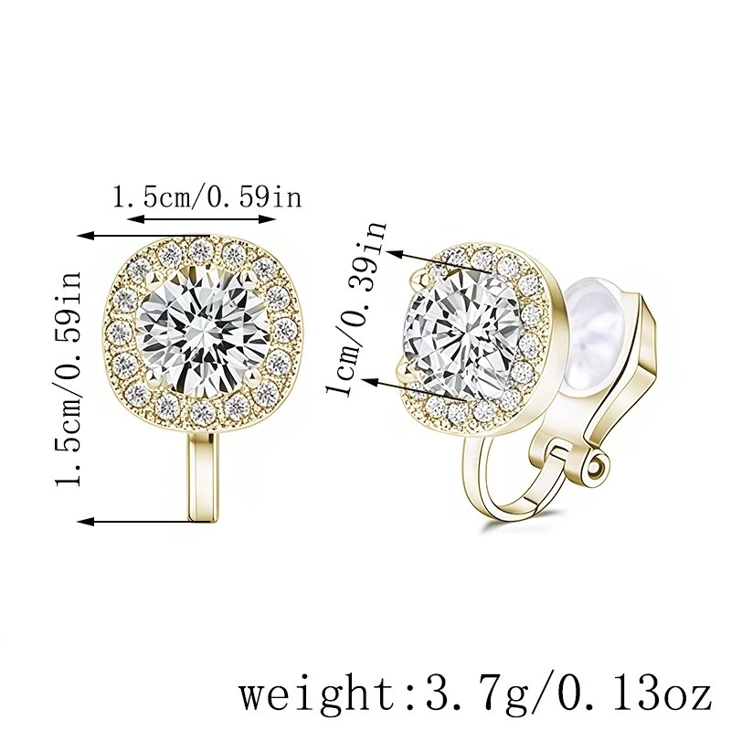 Metal earrings, clip-on earrings for no pierced ears, exquisite ear ornaments