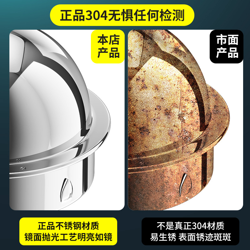 304 stainless steel hood exhaust hood rain cap ventilation outdoor air outlet ventilation range hood engineering PVC