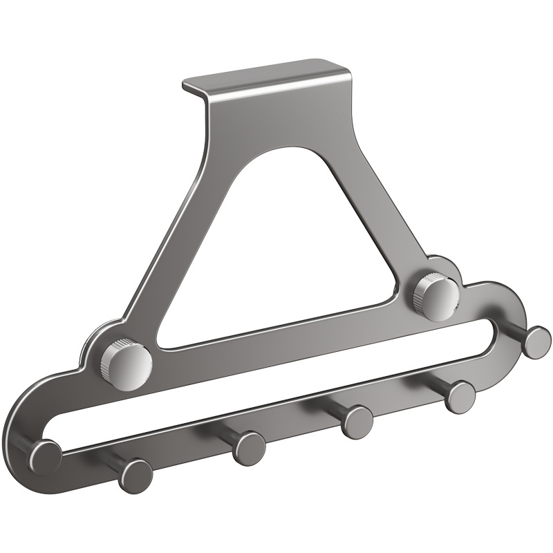 No-drilling Three-dimensional Triangle Door Back Hook Rack Unlimited Door Width Round Not Damage Clothes Adhesive Wall-mounted Bag Hat