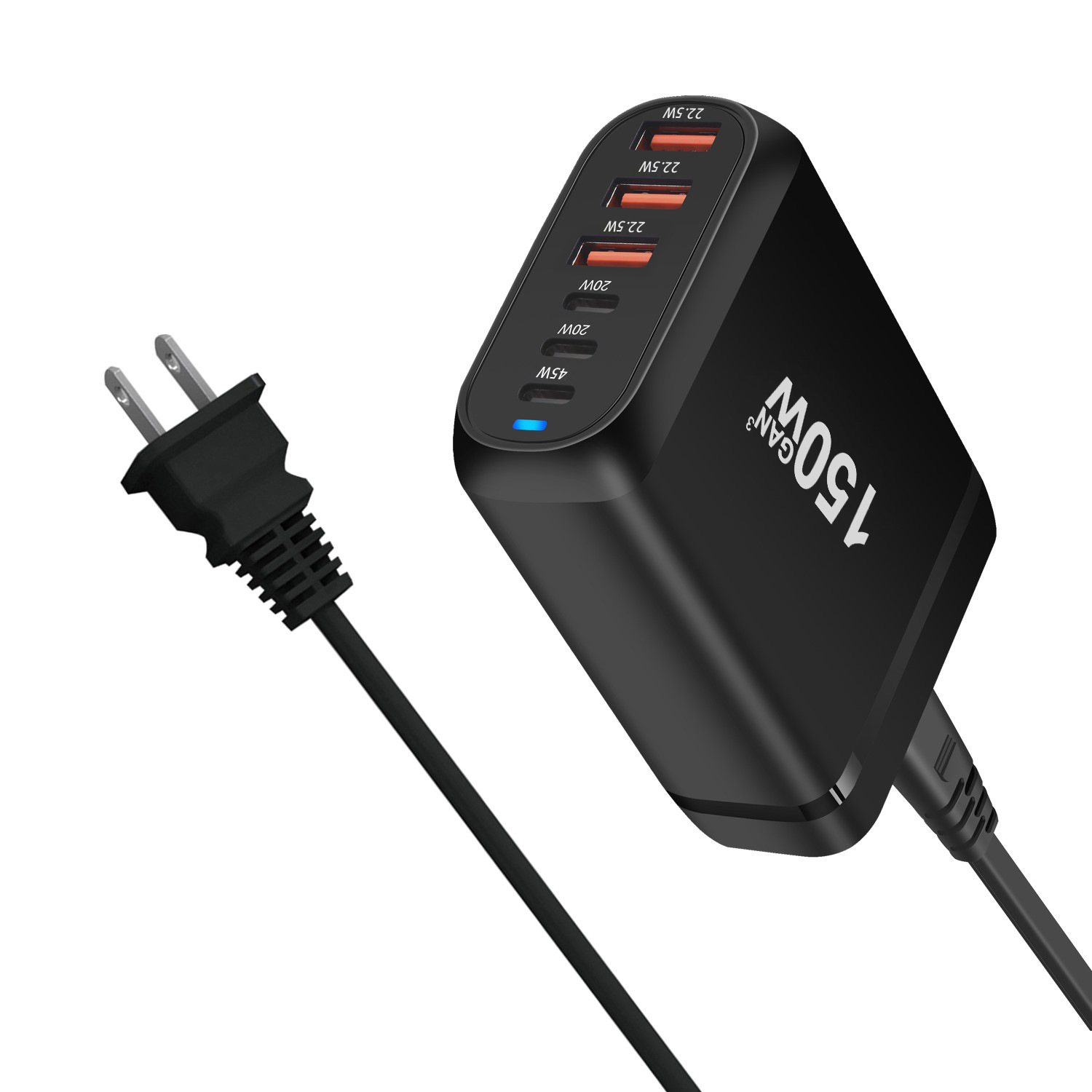 600W High Power GaN PD Fast Charging Head Desktop Charger Multi-Port USB Phone Apple Fast Charging
