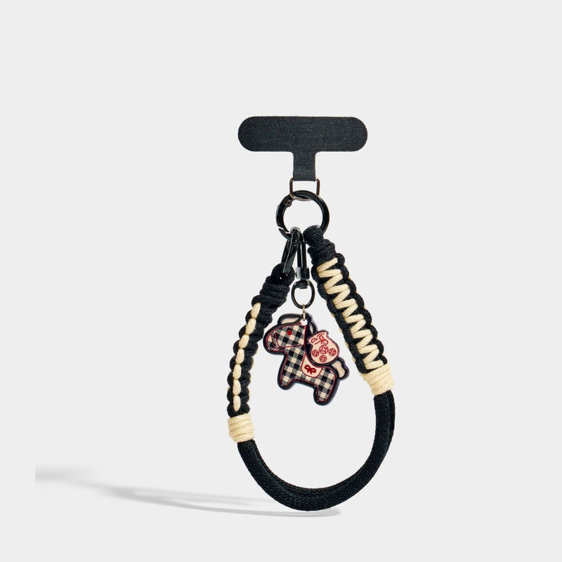 Phone Lanyard Contrast Color Short Universal Phone Case Pendant Anti-Loss Keychain Hand Strap Cute Lanyard