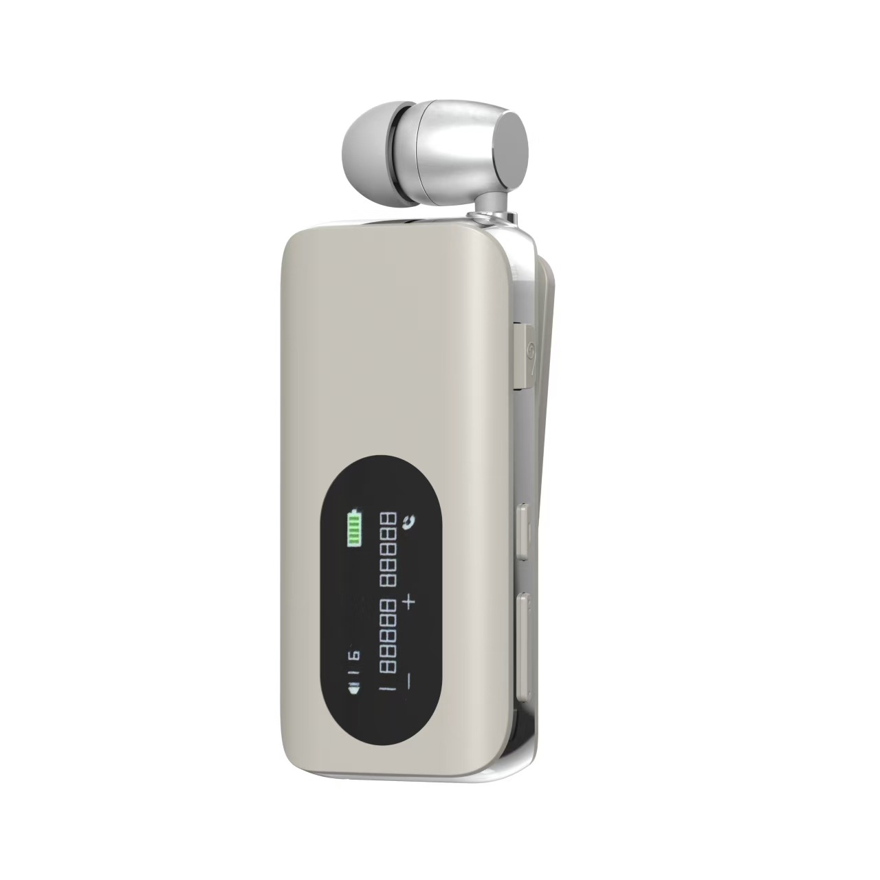 Business Q8 clip-on Bluetooth headset wireless retractable cable headset fast charging large battery LCD display
