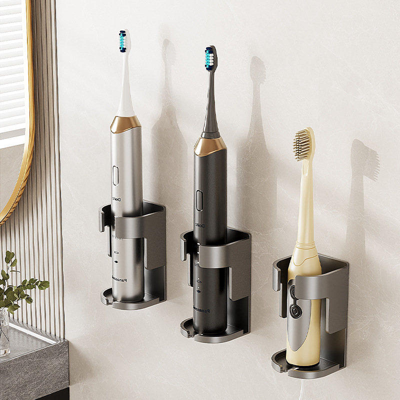 Electric toothbrush holder toothbrush holder bathroom washing no drilling wall-mounted wall toothbrush storage rack base