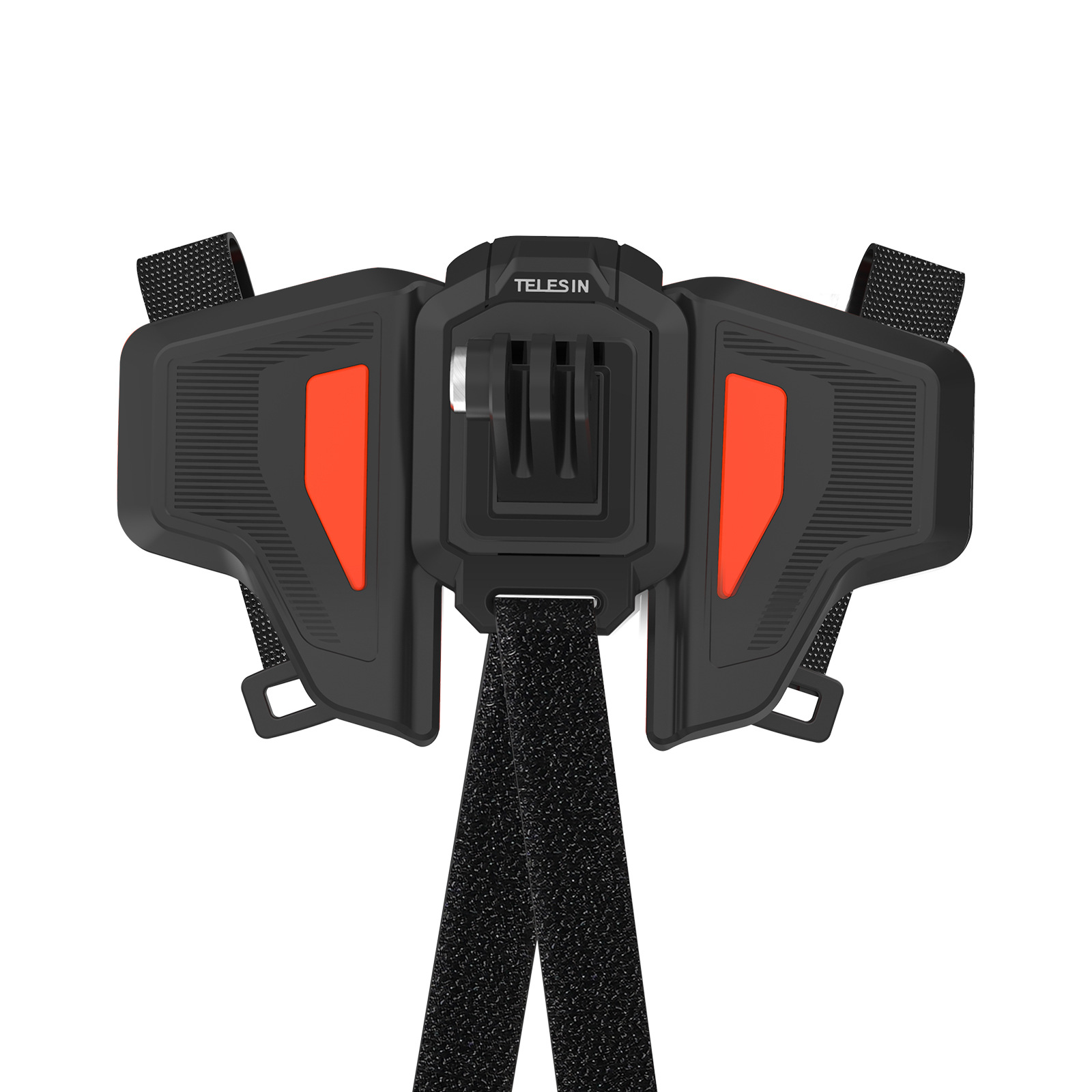 TELESIN Motorcycle Helmet Chin Strap Mount Moth Shape for GoPro13 DJI 5 Pro