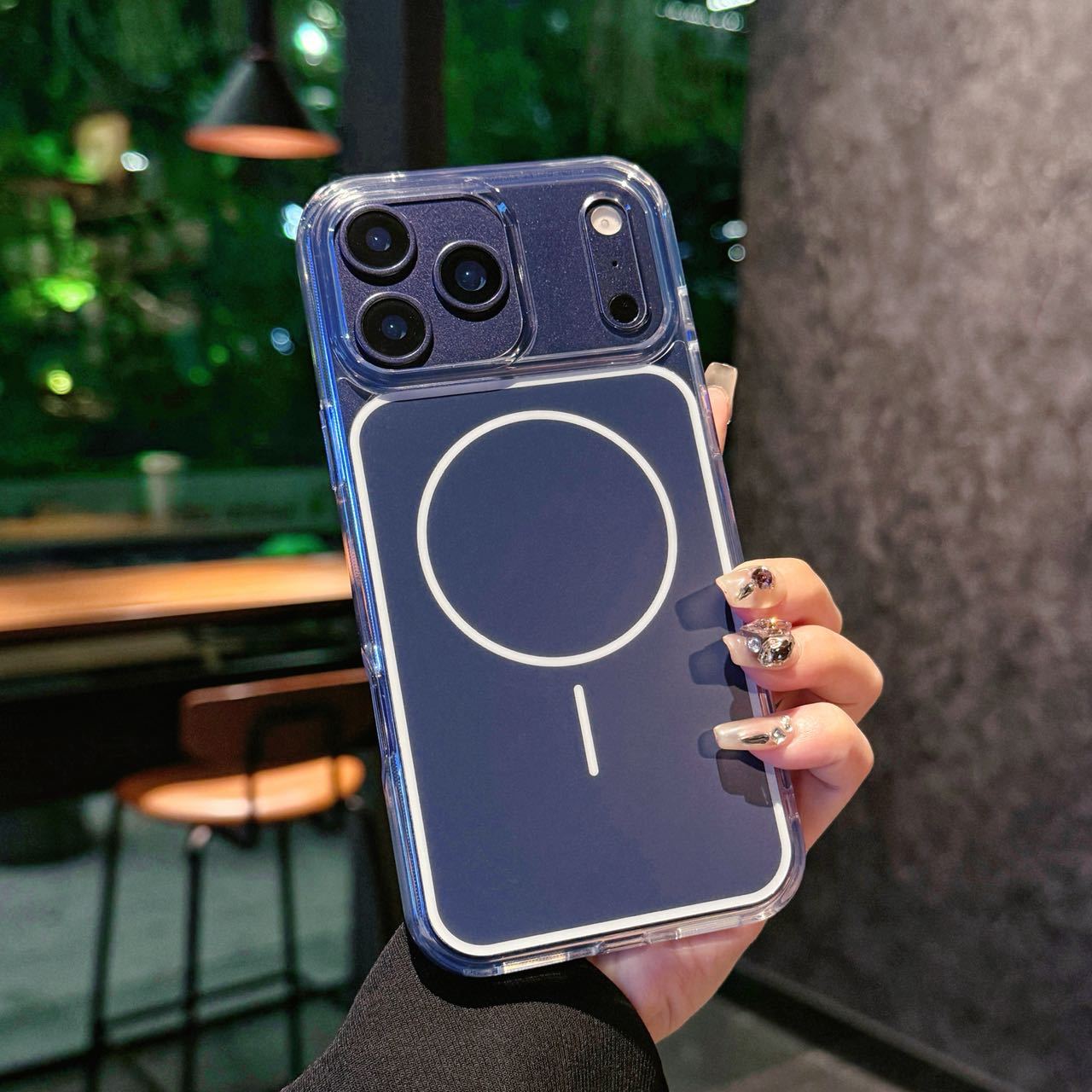 For iPhone 17 Pro Max Contrast Color Dual Layer Magnetic Phone Case Apple 16 Transparent Matte Leica Protective Case