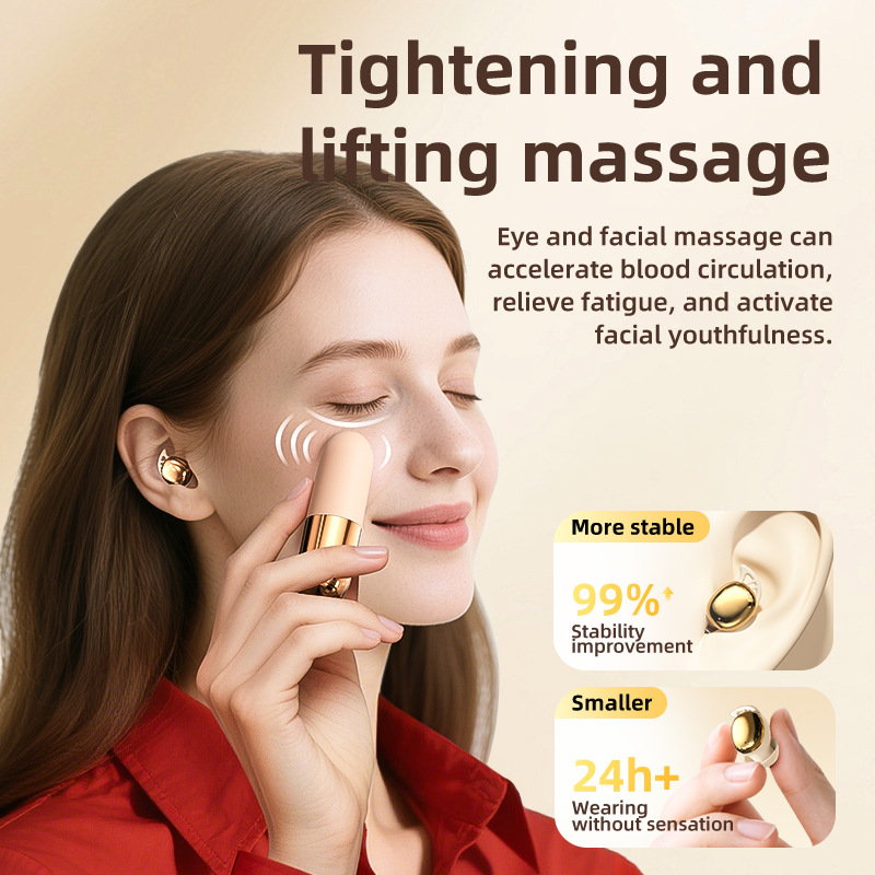 2025 New S13 Wireless Invisible Bluetooth Sleep Headset Side Sleeping No Ear Pressure Vibration Massage Reliever