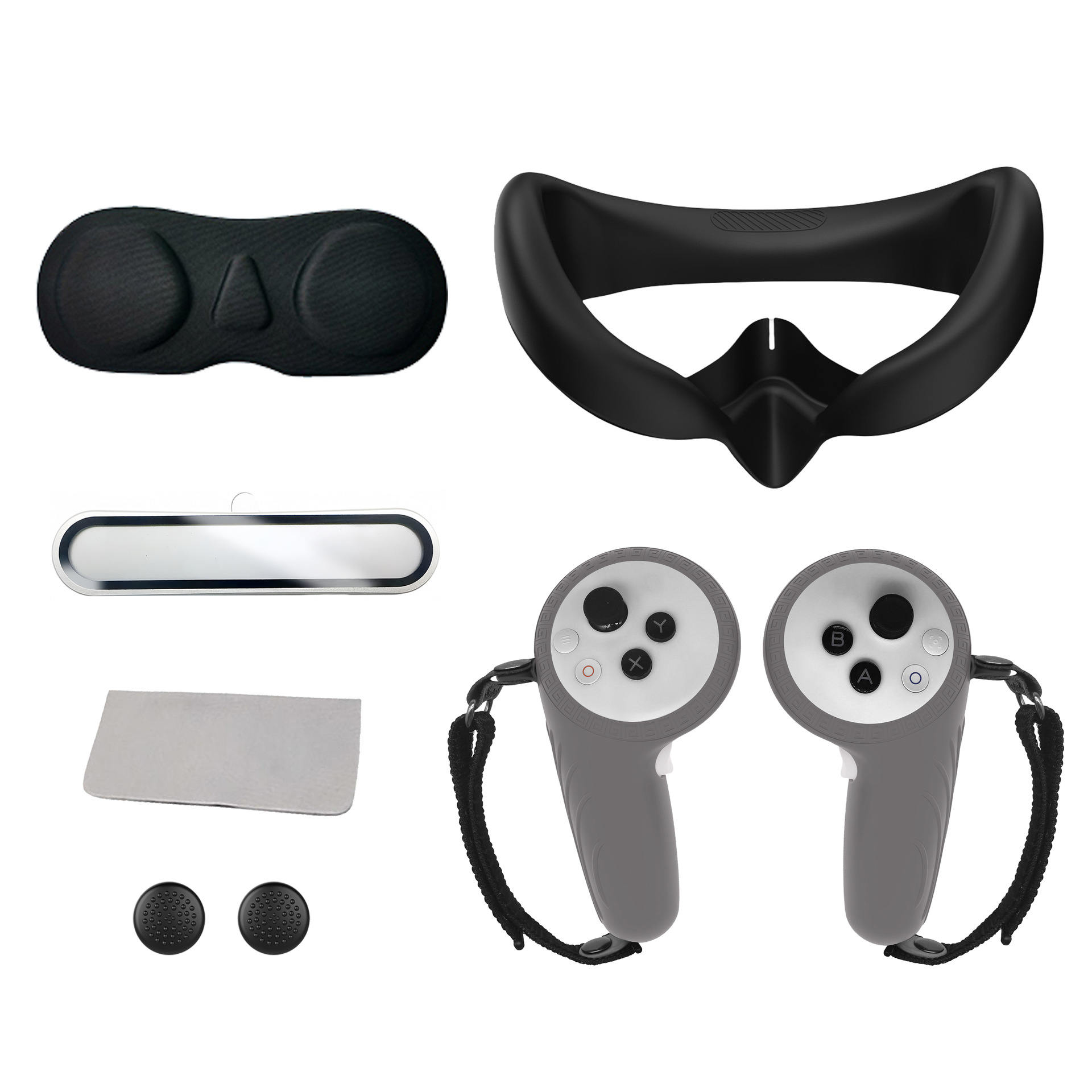 Suitable for PICO4 Ultra Silicone Face Cover Handle Protective Case Lens Film Protective Film VR Accessories Six-piece Set