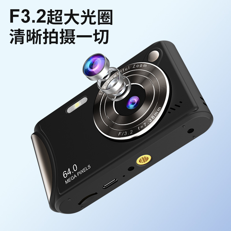 4K HD Digital Camera Front and Rear Dual Camera Student Selfie Camera Beauty Home Camera