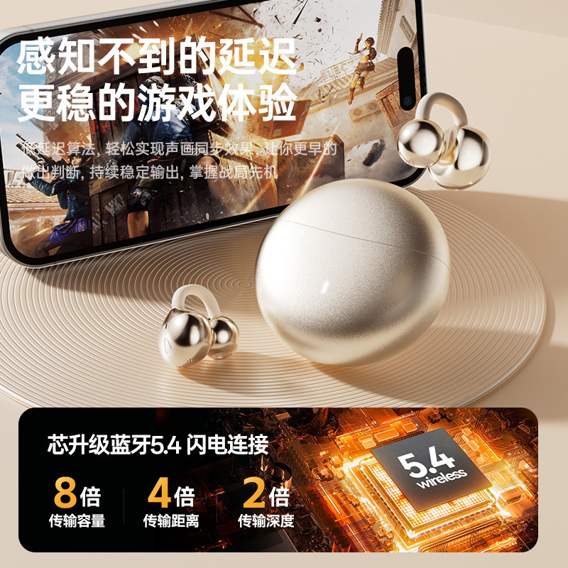 Q87 New Clip-On Bone Conduction Bluetooth Earphones Sports Comfortable Ultra-Long Battery Life Private Mold Universal