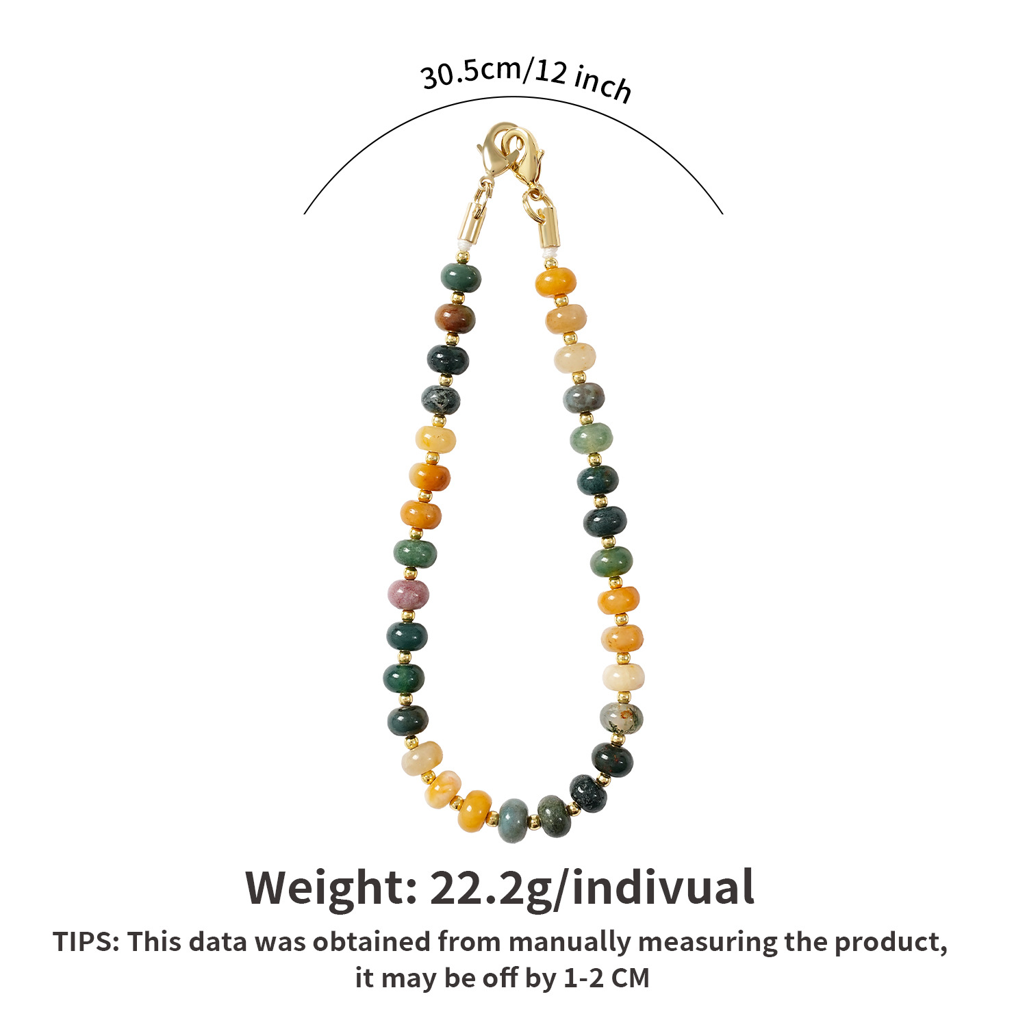 New Natural Stone Phone Chain Original Street Style Anti-loss Phone Lanyard for Women