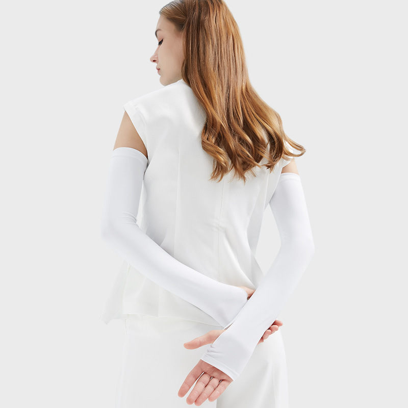Summer Sun Protection Arm Sleeves Women Outdoor Driving Cycling UV Protection Long Breathable Arm Cover Ice Silk Sleeves HB16