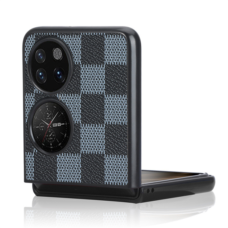 Applicable to Huawei P50 Pocket phone case folding screen full wrap anti-drop grid pattern protective case BAL-AL00