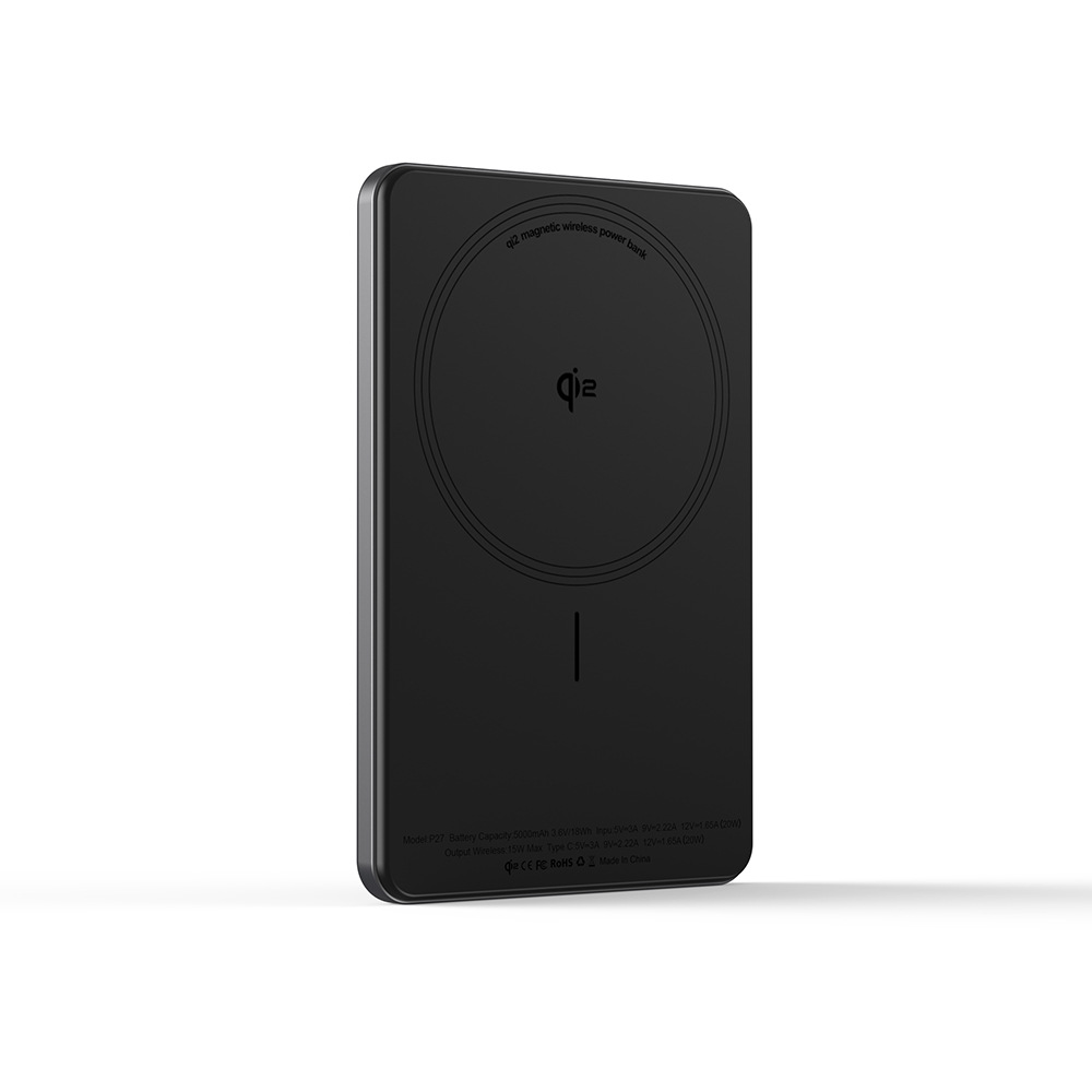 Qi2 certified ultra-thin magnetic wireless power bank 5000 10000mAh charging bank 20W wired CCC fast charging