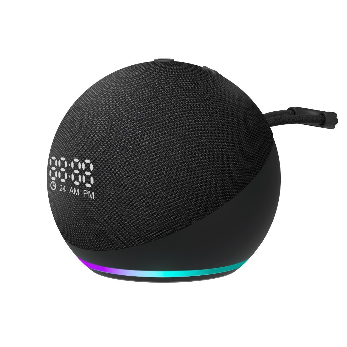 ALAXE Clock Bluetooth Speaker Fabric Small Audio Subwoofer Desktop Mini Portable Speaker