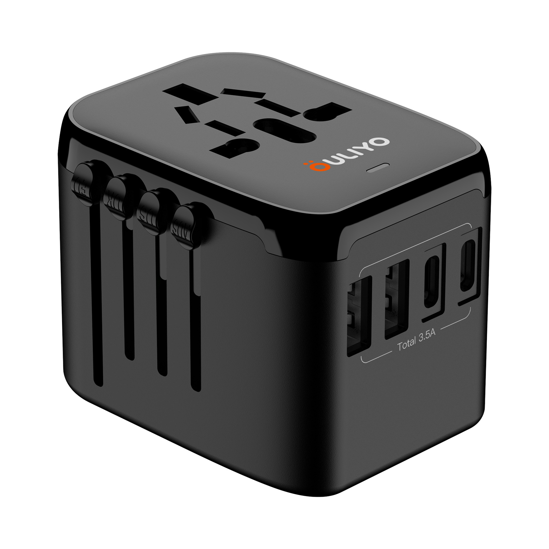 2A2C Universal Adapter Plug Travel Abroad PD20W Socket Converter QC18W UK/AU Standard Converter Plug