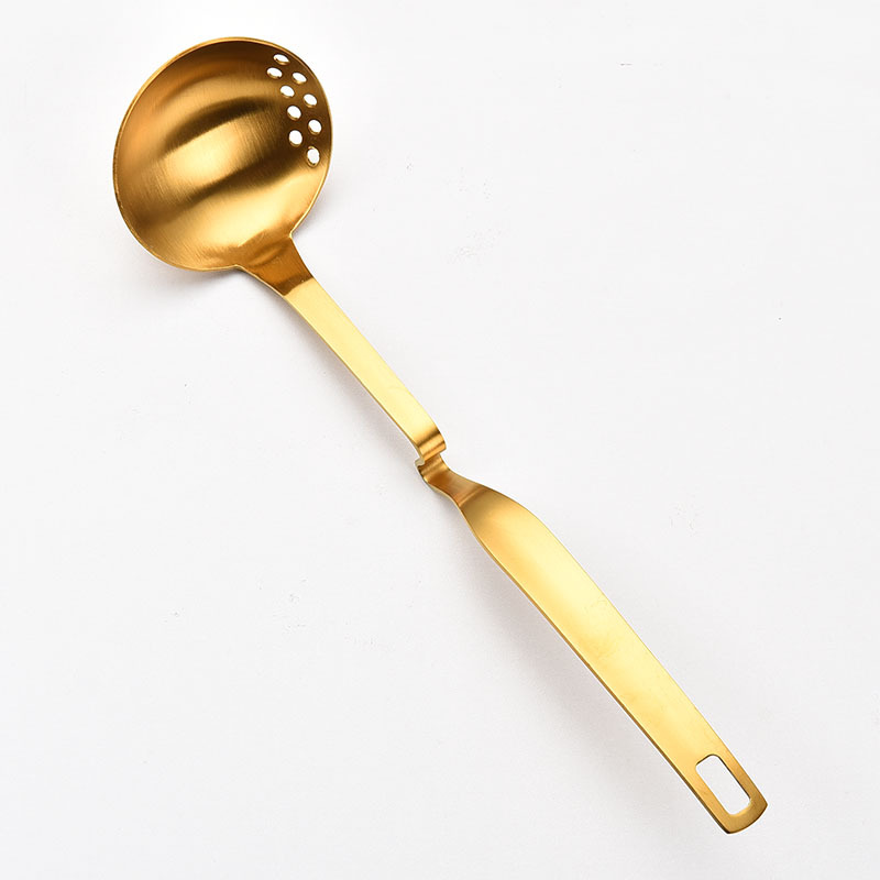 Soup Spoon Stainless Steel Home Serving Soup Hot Pot Hanging Edge Spoon Hot Pot Strainer Kitchen Restaurant Stainless Steel Scoop