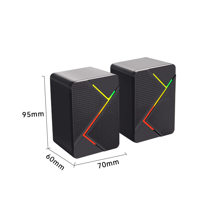 New computer colorful glowing speaker multimedia desktop game mini wired USB desktop small speaker