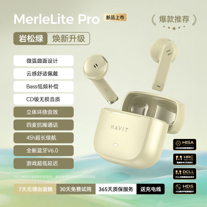 havit TW966 Wireless Bluetooth Earphones 2026 New 6.0 Ultra-long Battery Life Small Ear Wireless Earphones