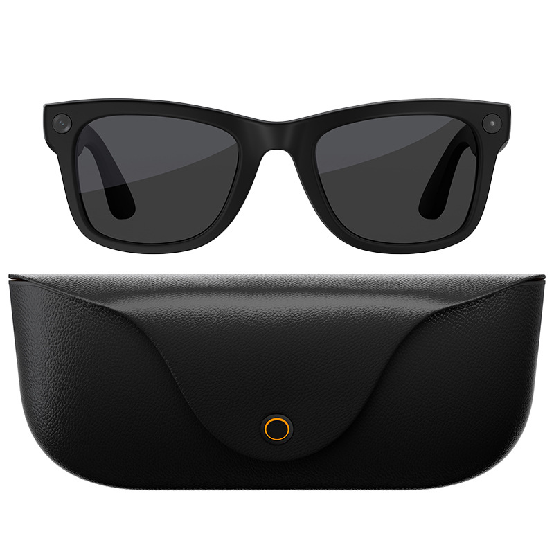 MT5 Ultra Smart Glasses 8MP Camera AI Real-time Translation Music Bluetooth Call with Charging Case