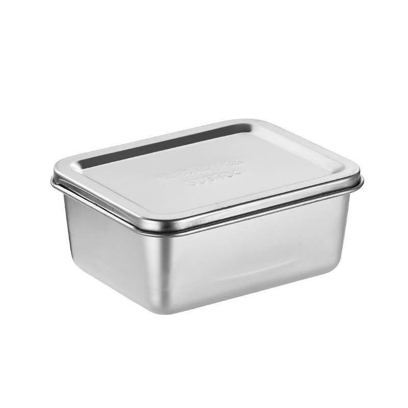 304 stainless steel sample box school kindergarten food fresh-keeping box sample bowl with lid kitchen food sample bottle