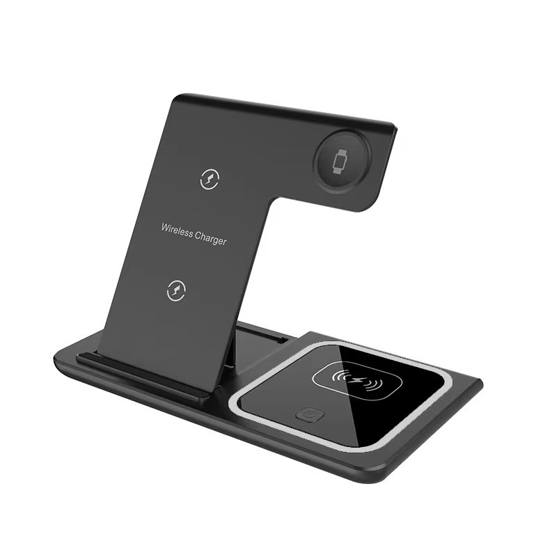New three-in-one wireless charger 15W phone earphone foldable charger three-in-one foldable wireless charger