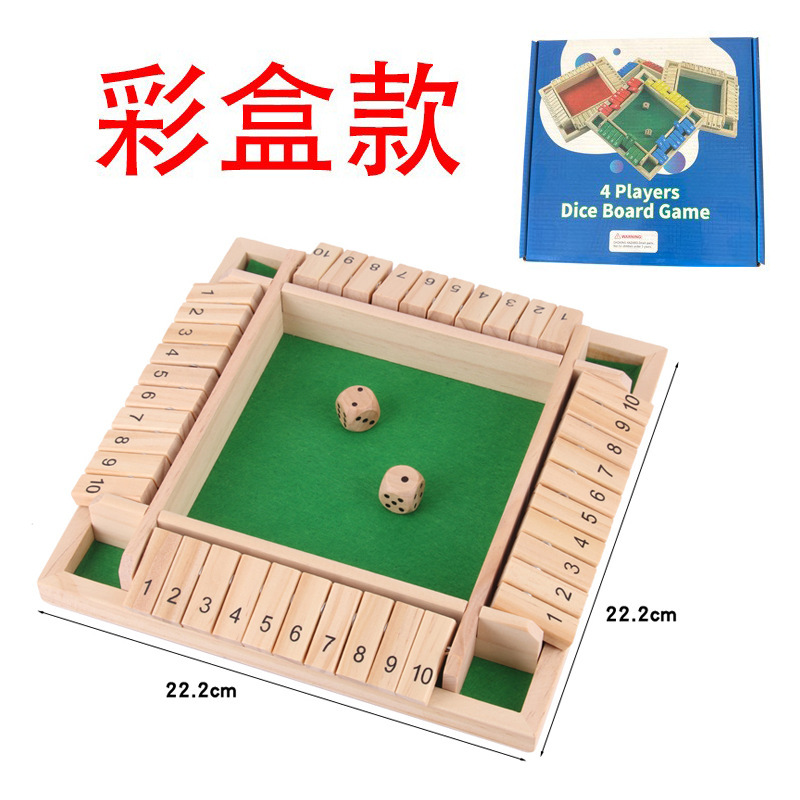 Party Multi-person Interactive Drinking Game Tabletop Chess and Card Game Four-sided Number Flip Game Prop