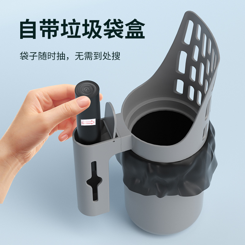 Filtering Cat Litter Scoop Cat Waste Cleaning Trash Can Scoop Storage Box Cat Dog Poop Scooper Feces Cat