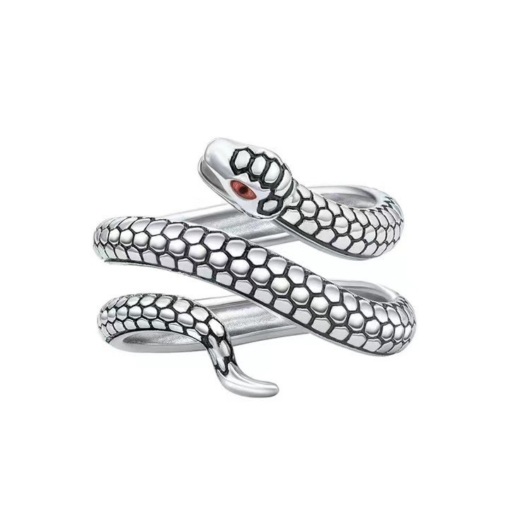 New Demon Slayer Snake Pillar Iguro Obanai Snake Ring Open Adjustable Design Ring