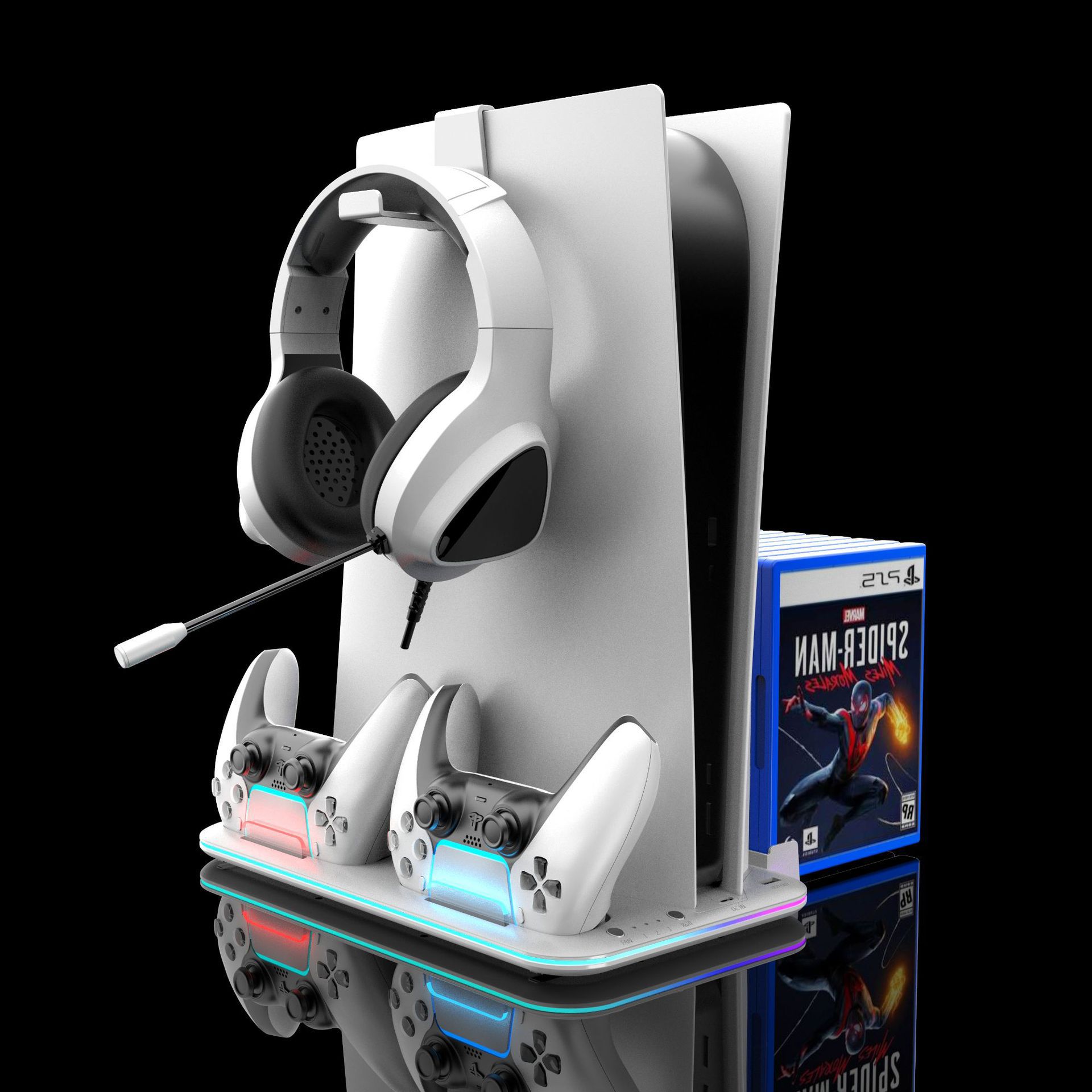 PS5 PRO host cooling base PS5slim handle charging dock game disc headphone storage rack DZ504